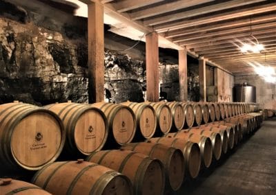 Provence Wine Tour - At Château Vignelaure, Coteaux d’Aix-en-Provence, the wine aging room 2880x2160