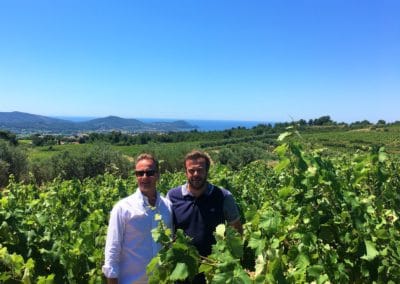 Provence Wine Tours - A host in Bandol, Provence, with a winemaker in his vineyard